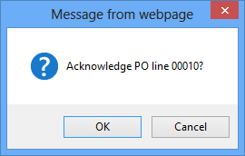 Acknowledge PO Line
