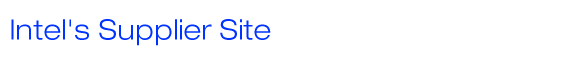 Intel Supplier Site